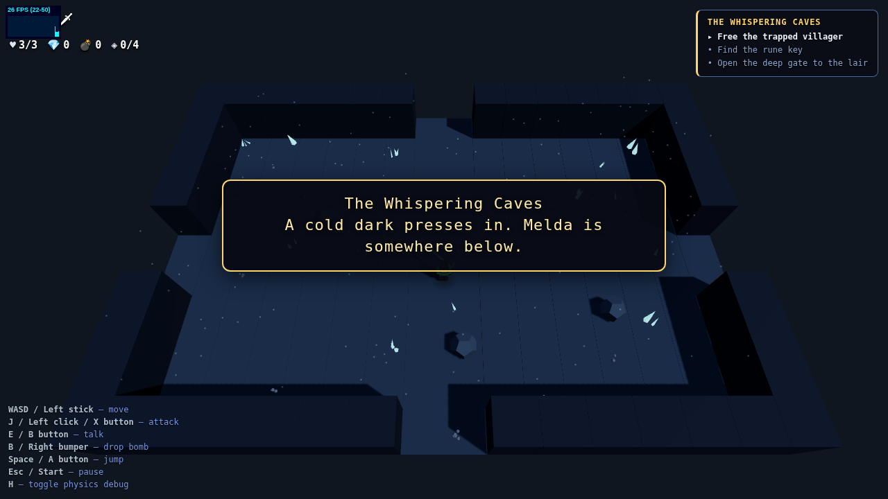 Continue — The Whispering Caves