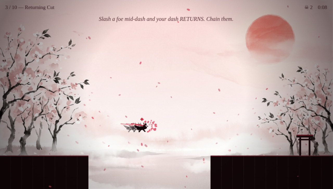 A dash-kill under the blossoms
