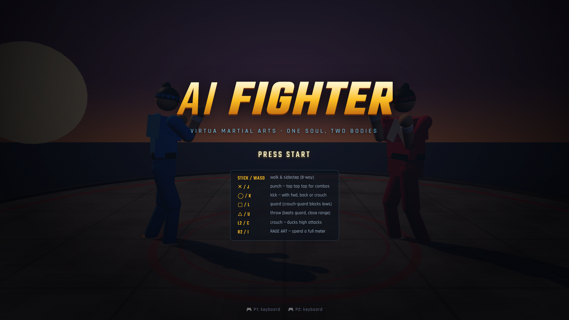 AI Fighter — one soul, two bodies