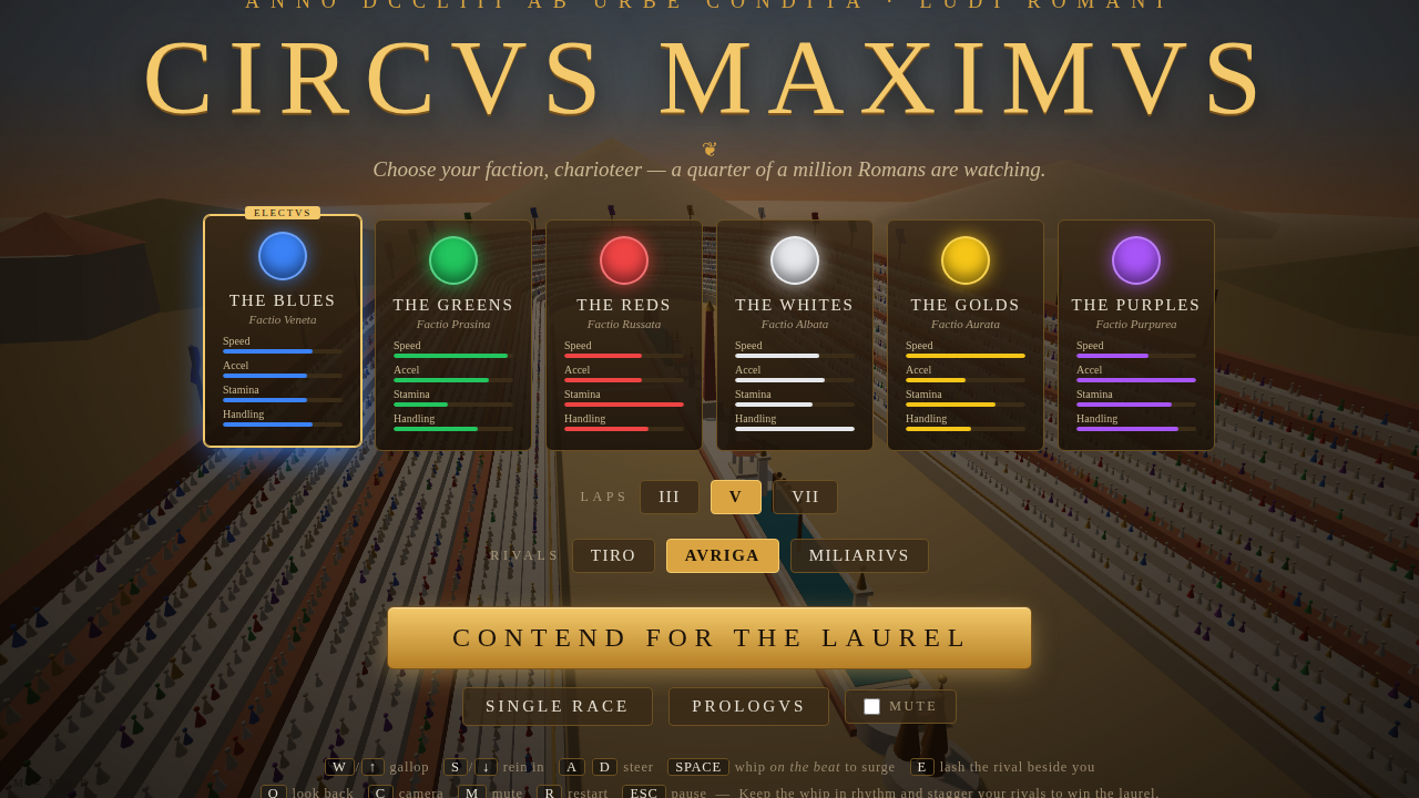 Choosing a faction in Circvs Maximvs