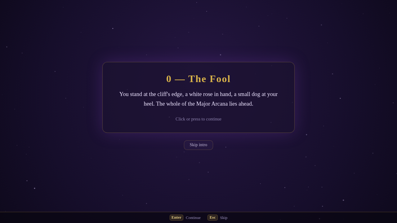 Fool's Journey intro