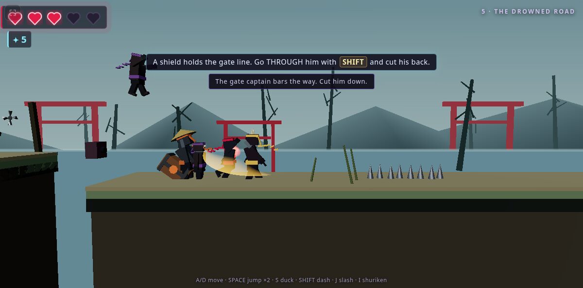 The Ashigaru holding the gate line on The Drowned Road