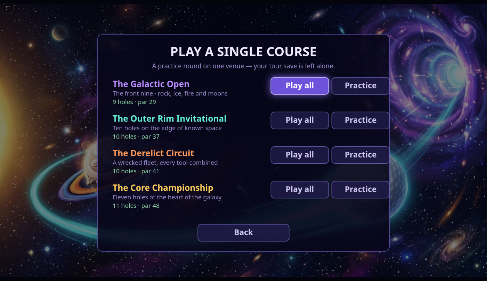 All four courses