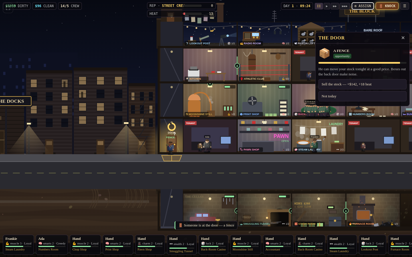 Twenty rooms, cellar to roof, and a fence at the door